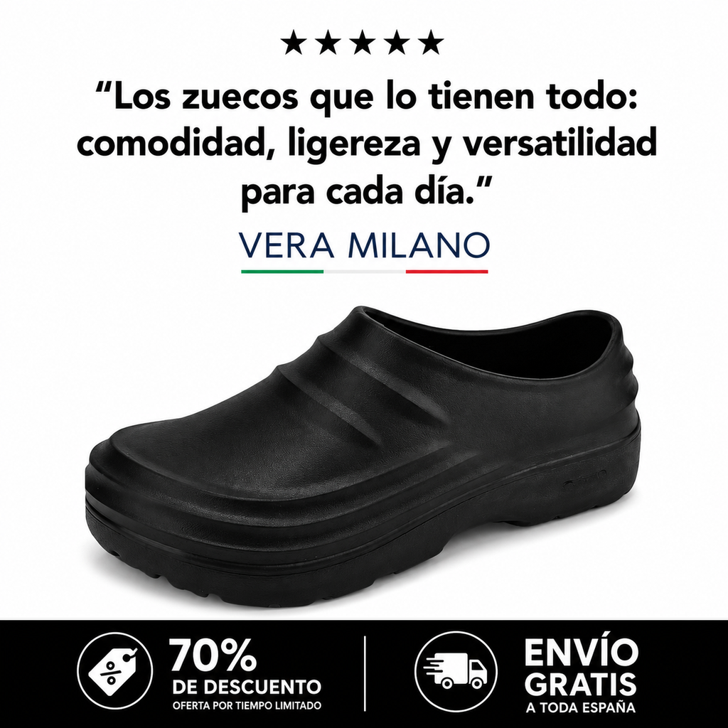 Vera Milano Comfort Pro – Zueco Unisex Antideslizante